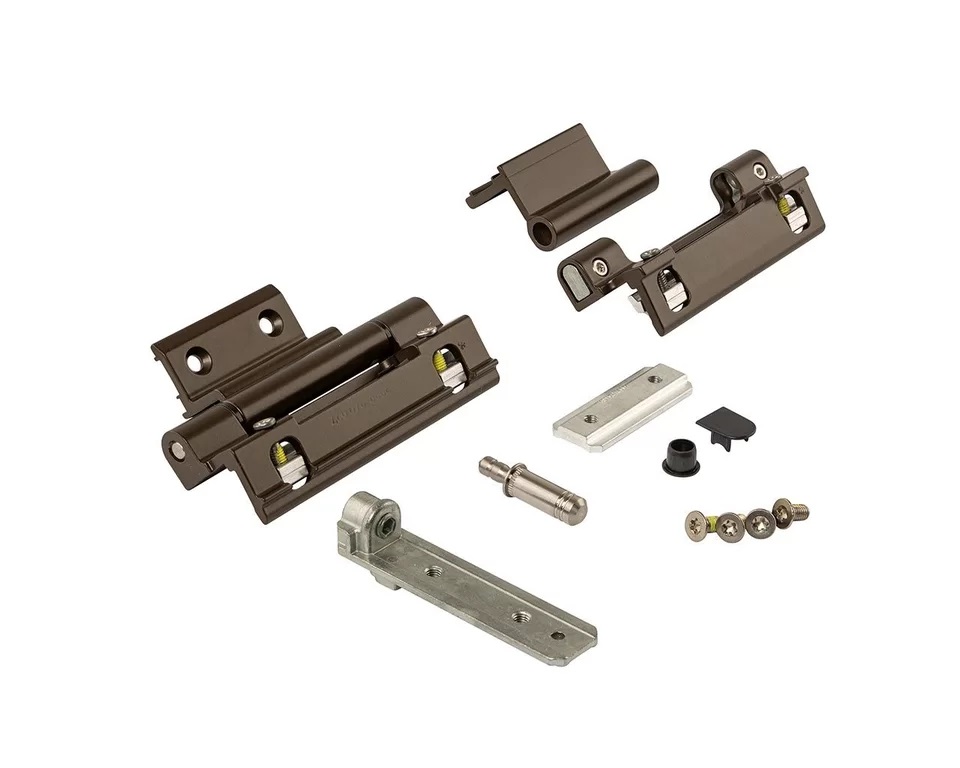 Петли поворотные Alu 540-10 DE (130кг) к-т бронза RAL 8022 728733