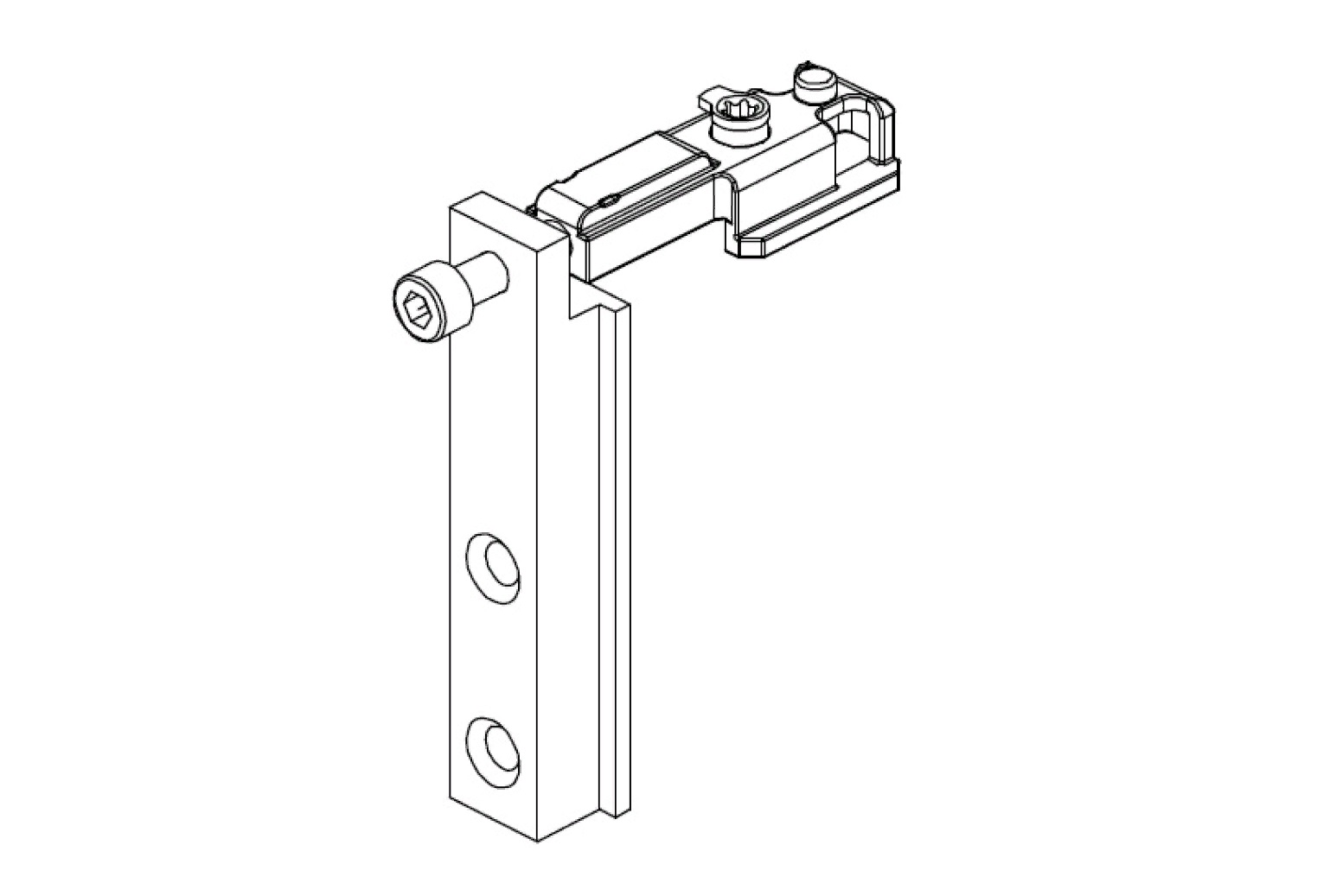 Петля верхняя на створке короткая Alu 828485